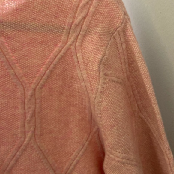💜J.Jill  Heathered Pink Perfect Cabled Crew-Neck Tunic length Sweater size large - Picture 4 of 10